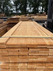 Ca. 100x Douglas vlonderplanken, 25x140mm, lengte 500cm
